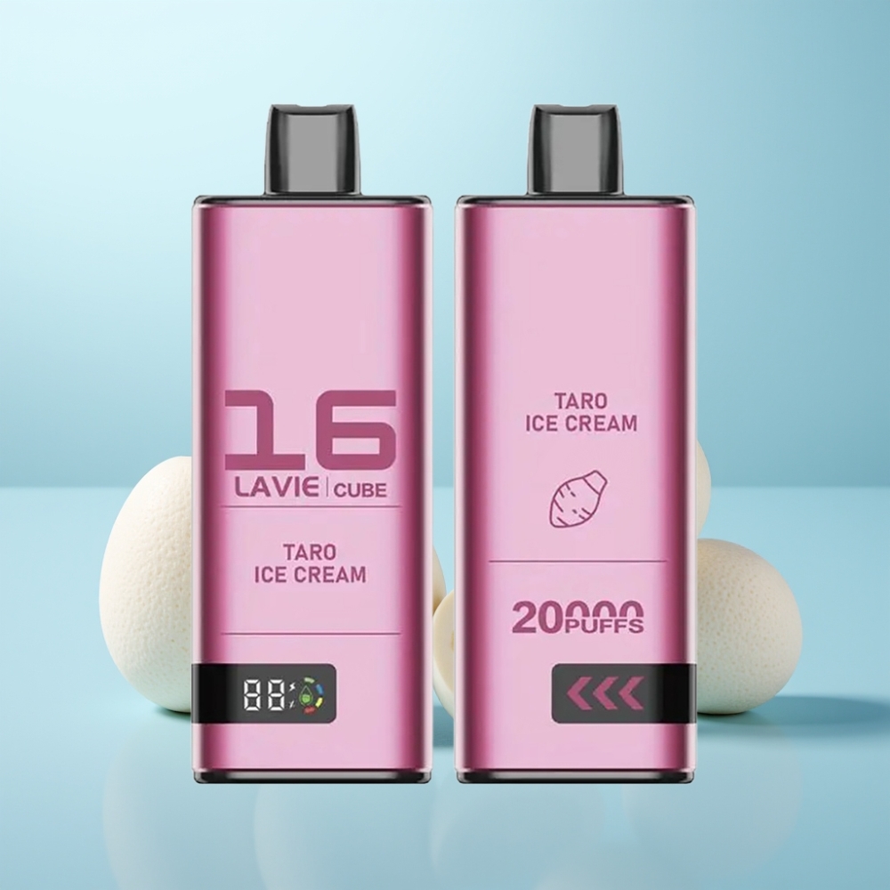 Lavie Cube 20000 Puffs Vape חד פעמי גלידה טארו 28mL 600mAh Type C