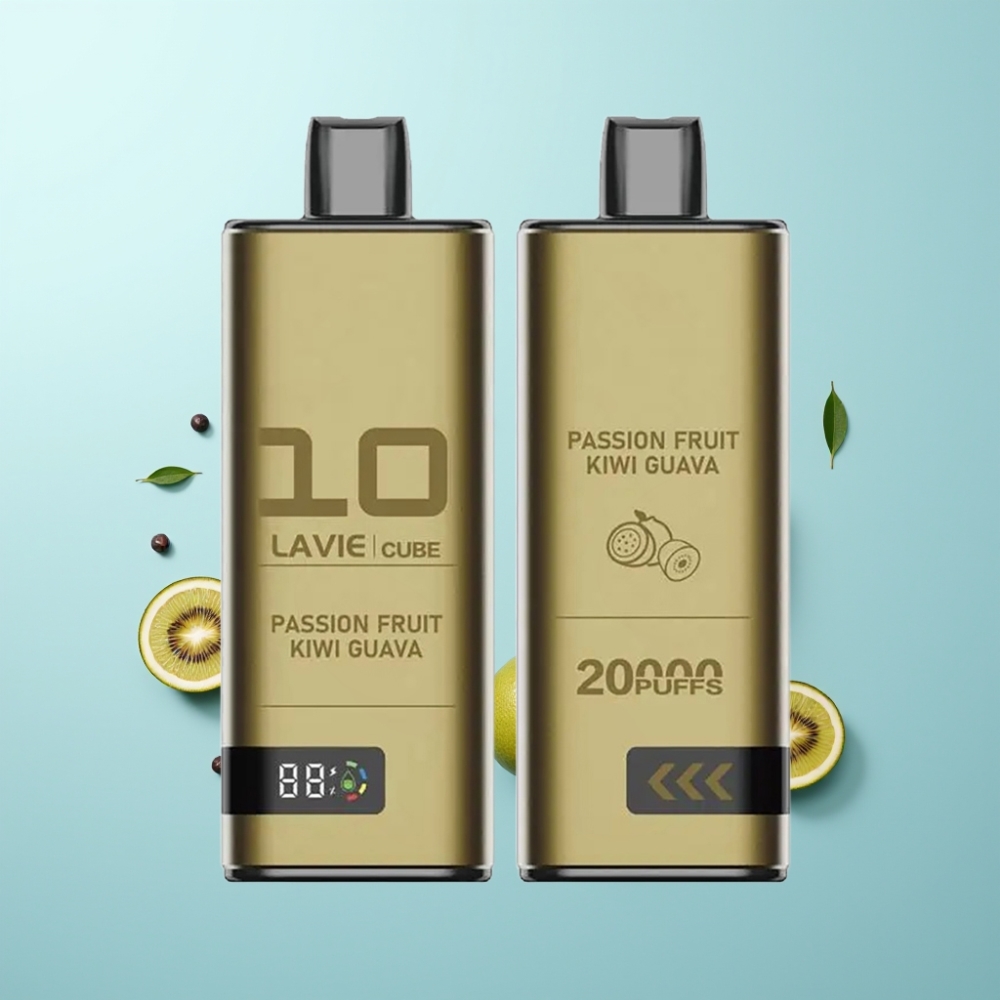 Lavie Cube 20000 Puffs Vape חד פעמי פירות פסיון קיווי גויאבה Type C 600mAh