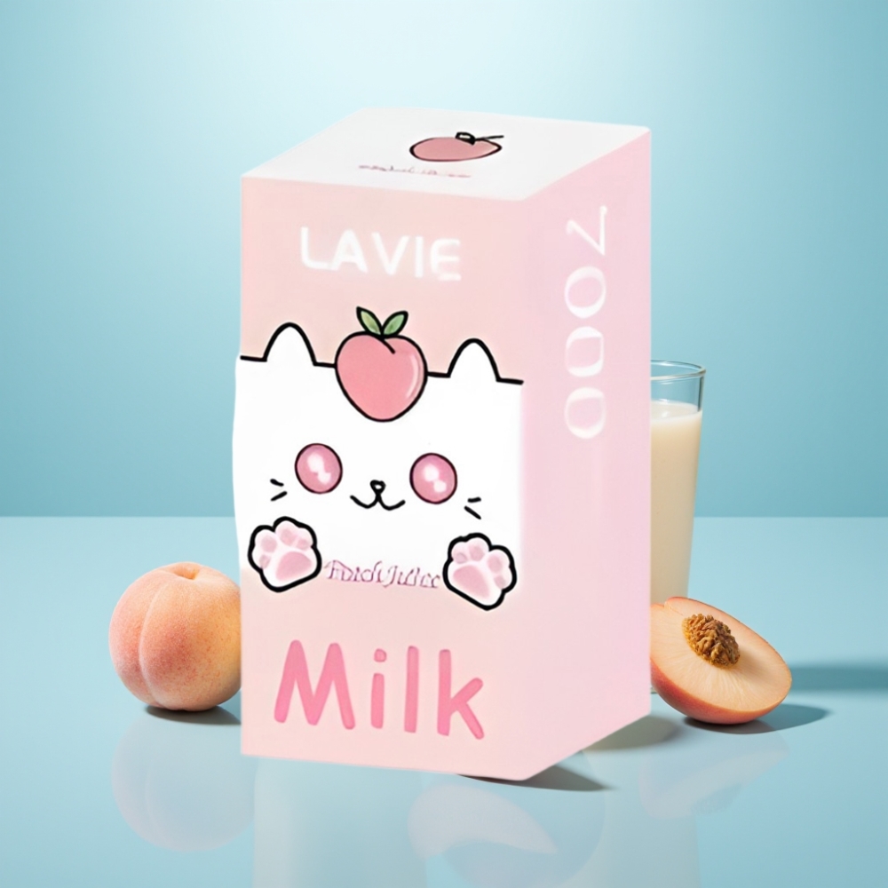 LAVIE Milk 7000 Puffs 16ML אפרסק Vape חד פעמי Type C נטענת