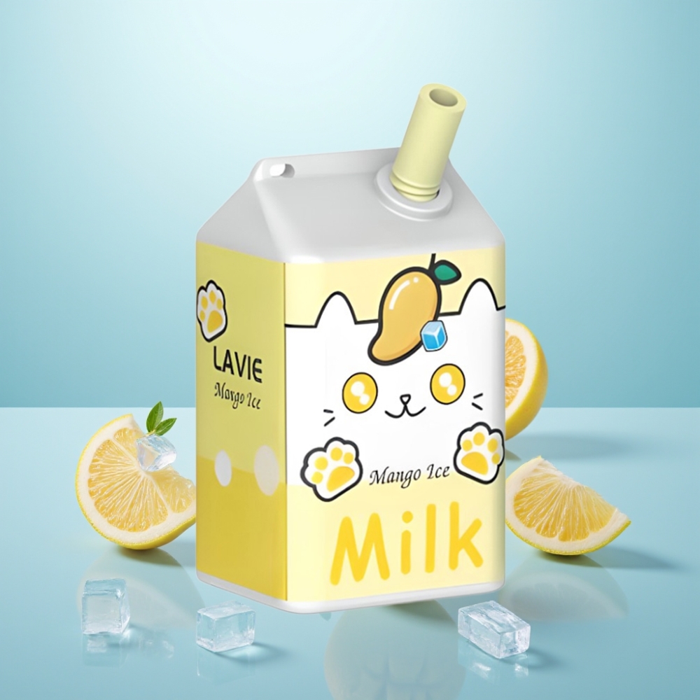 LAVIE Milk 7000 Puffs Vape חד פעמי מנגו אייס 16ML 5% Type C נטענת