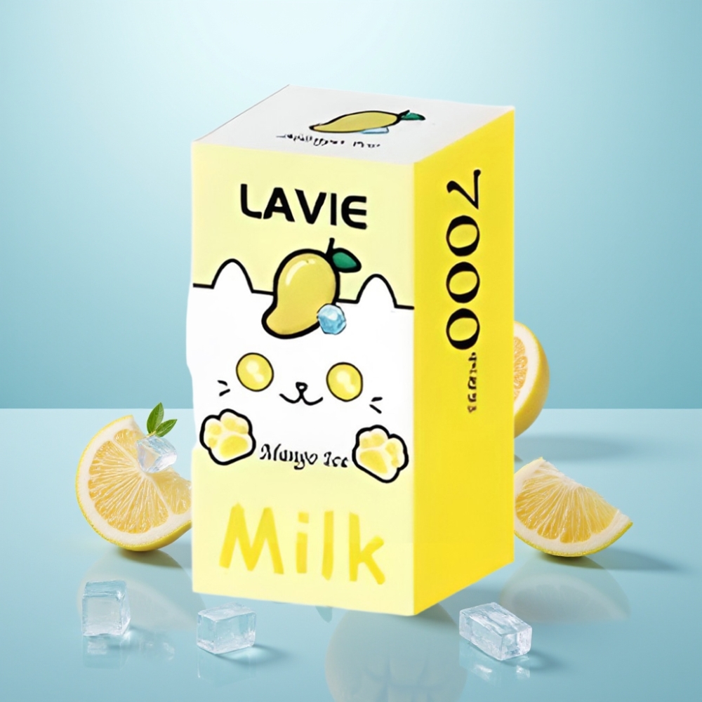 LAVIE Milk 7000 Puffs Vape חד פעמי מנגו אייס 16ML 5% Type C נטענת