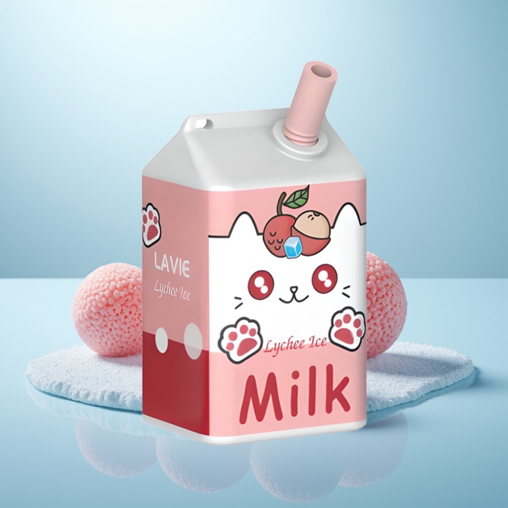 LAVIE Milk 7000 Puffs Vape חד פעמי ליצ'י קרח 16ML 600mAh Type C