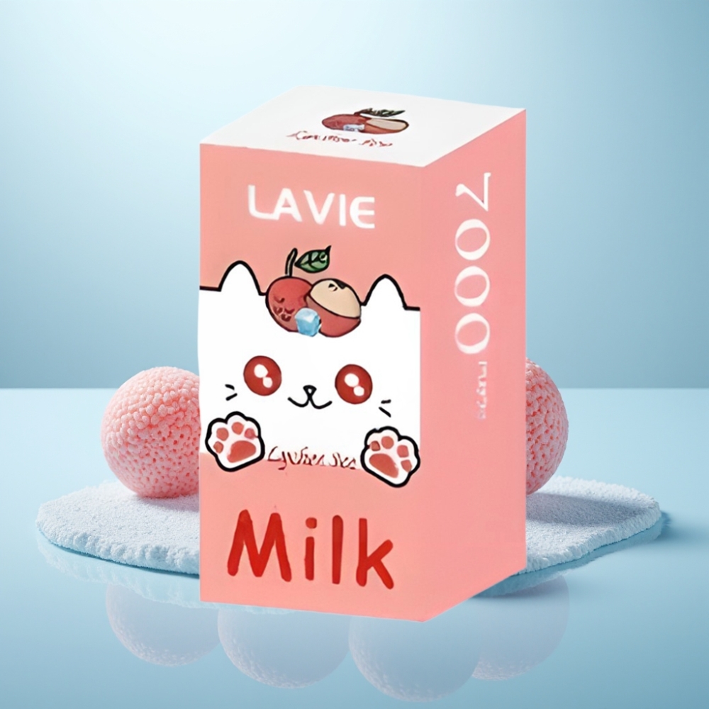 LAVIE Milk 7000 Puffs Vape חד פעמי ליצ\'י קרח 16ML 600mAh Type C