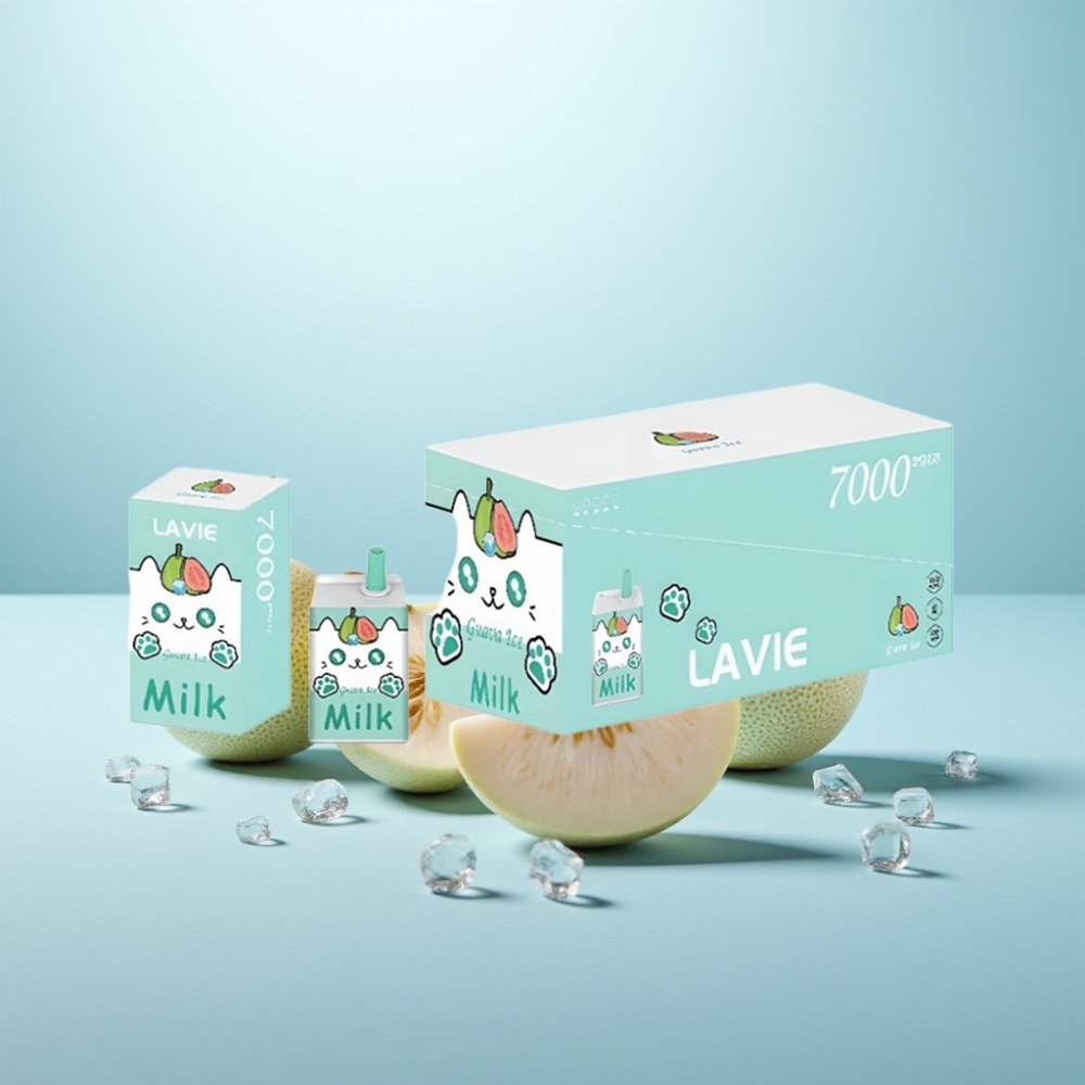 LAVIE Milk 7000 Puffs Vape חד פעמי 16ML 600mAh Type C גויאבה קרח