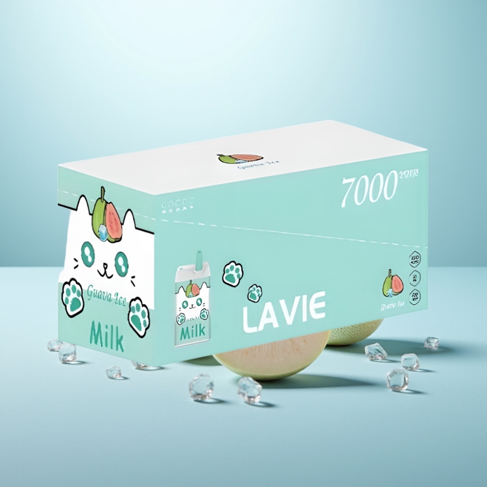 LAVIE Milk 7000 Puffs Vape חד פעמי 16ML 600mAh Type C גויאבה קרח