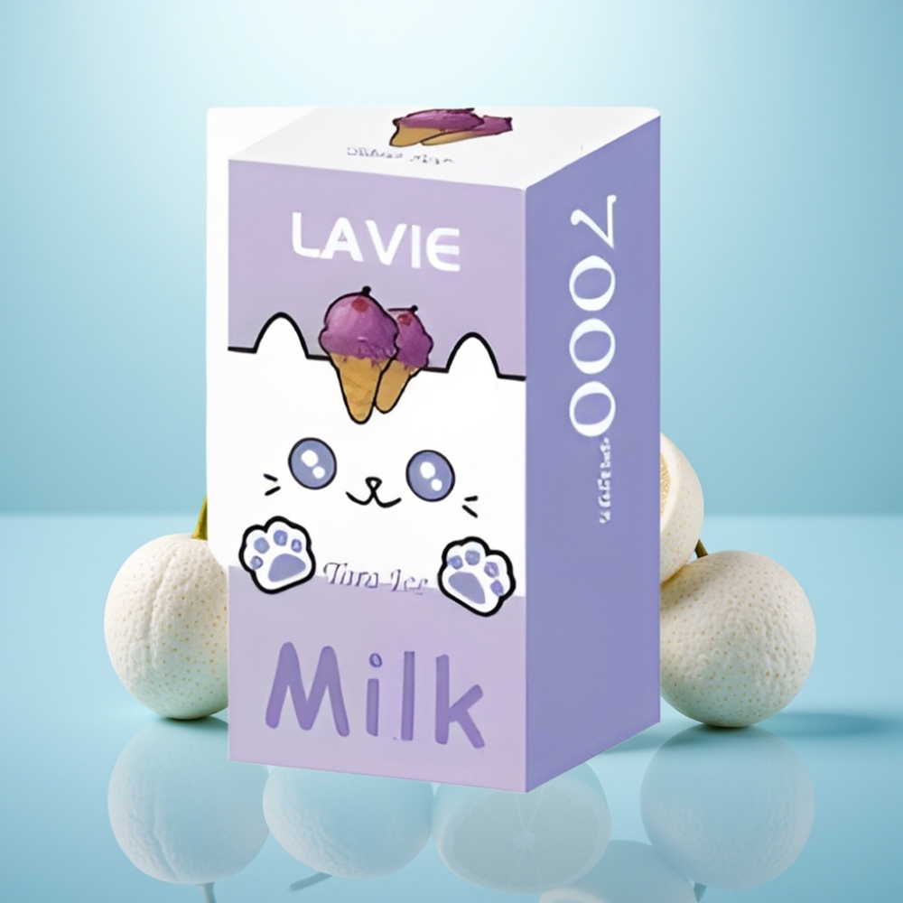 LAVIE Milk 7000 Puffs Vape חד פעמי Taro Ice 16ML 600mAh Type C