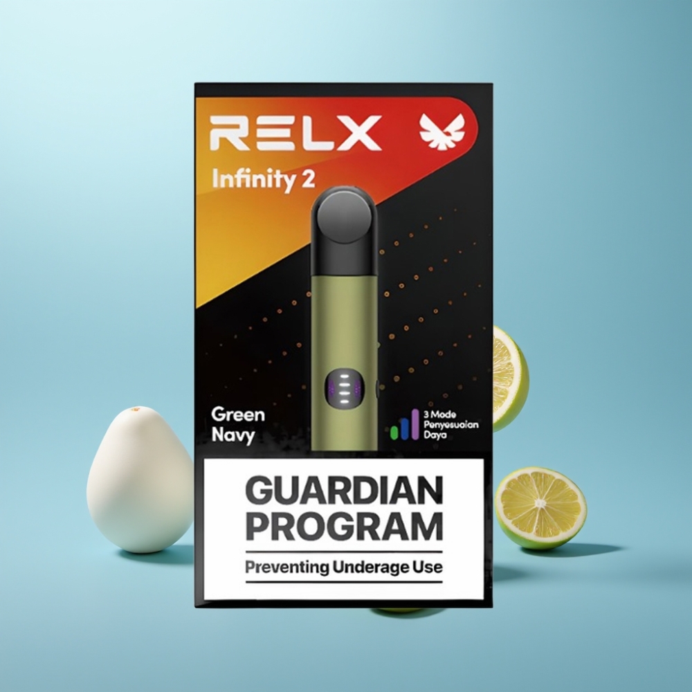 RELX Infinity 2 650 Puffs 1.9ml Pod Metallic Greennavy Vape Device