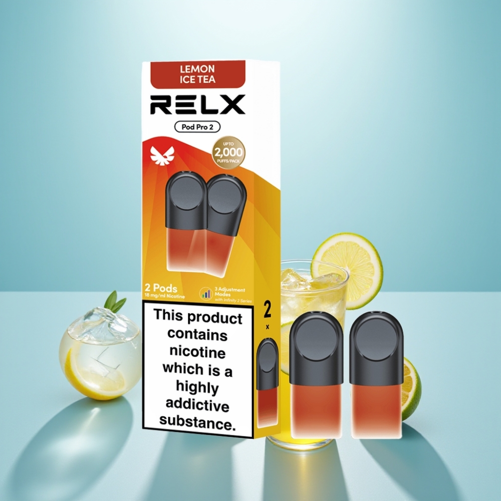 RELX Pod Pro 2 600 Puffs 1.8% נִיקוֹטִין 1.9ml תה לימון קר