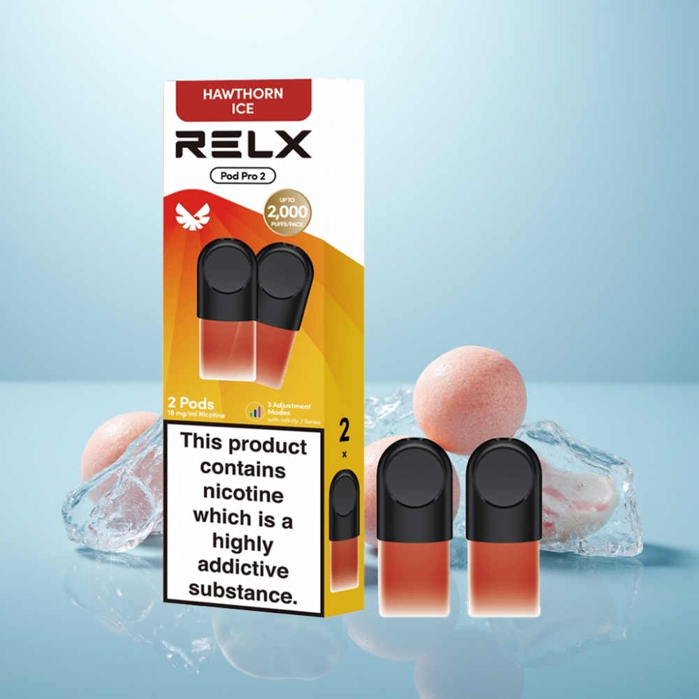 RELX Pod Pro 2 600 Puffs 1.8% נִיקוֹטִין 1.9ml Hawthorn Ice