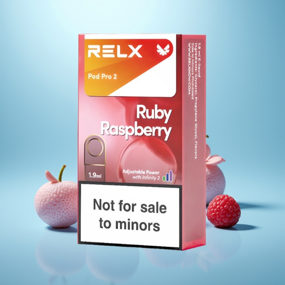 RELX Pod Pro 2 600 Puffs 1.9ml 0% נִיקוֹטִין 3 Voltage Modes טטעם פטל כחול