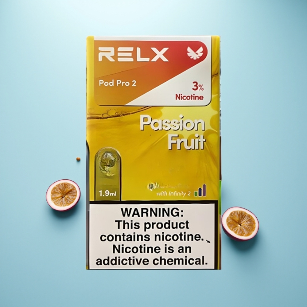 RELX Pod Pro 2 600 Puffs 1.9ml 3% נִיקוֹטִין 3 Voltage Modes פרי פסיפלורה