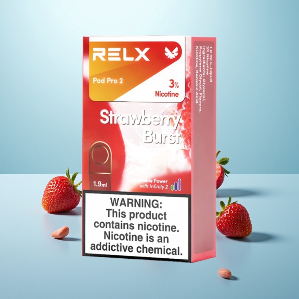 RELX Pod Pro 2 600 Puffs 3% נִיקוֹטִין 1.9ml תפוצץ תות