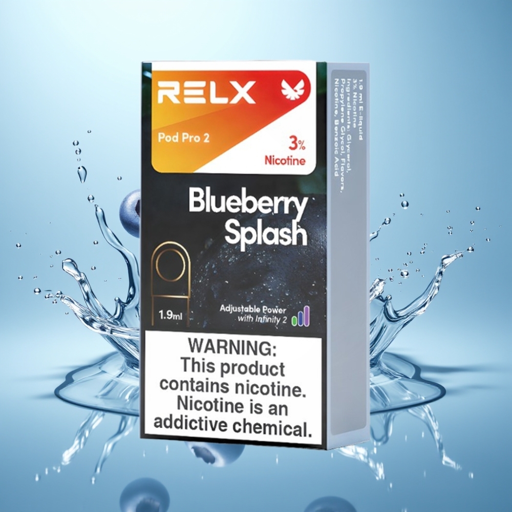 RELX Pod Pro 2 600 Puffs 3% נִיקוֹטִין 1.9ml Blueberry Splash Vape Pod