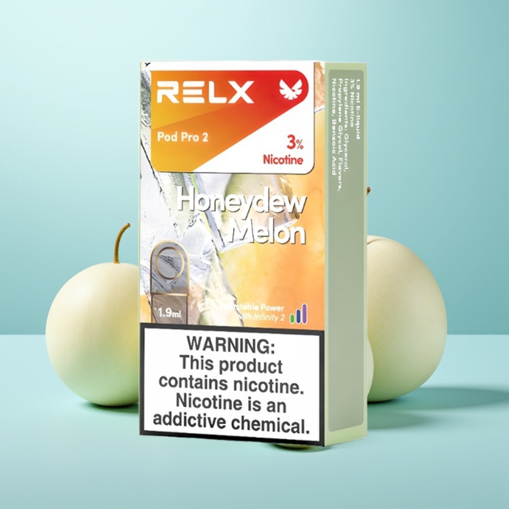 RELX Pod Pro 2 600 Puffs 3% נִיקוֹטִין 1.9ml Honeydew Melon Pods