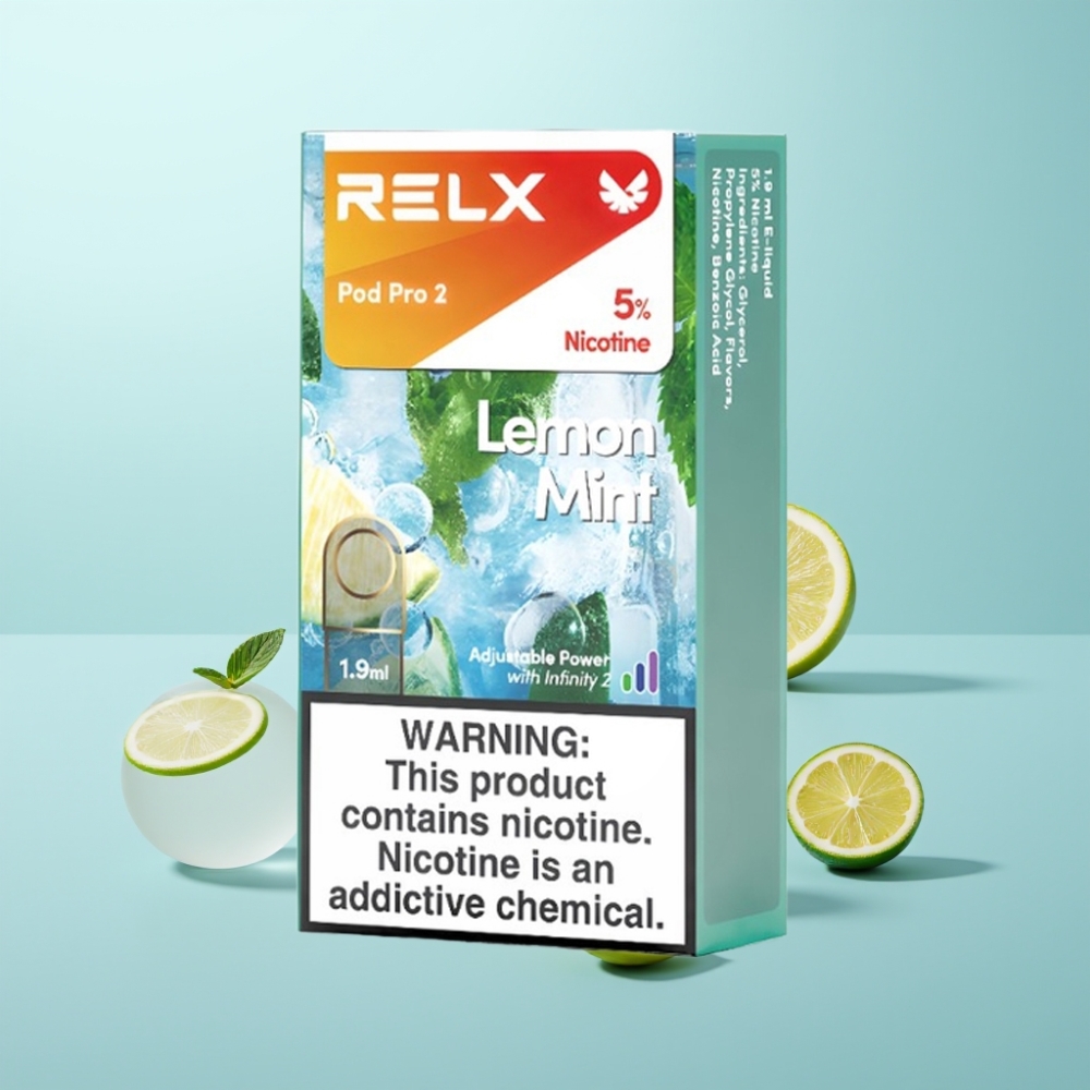 RELX Pod Pro 2 600 Puffs 5% ניקוטין 1.9ml לימון נענע