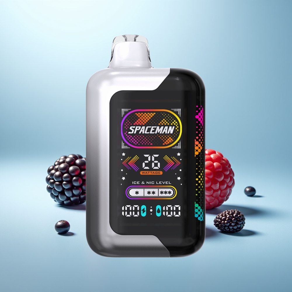 SMOK Spaceman SP40000 40000 Puffs Zero נִיקוֹטִין Vape חד פעמי פטל שחור Raz