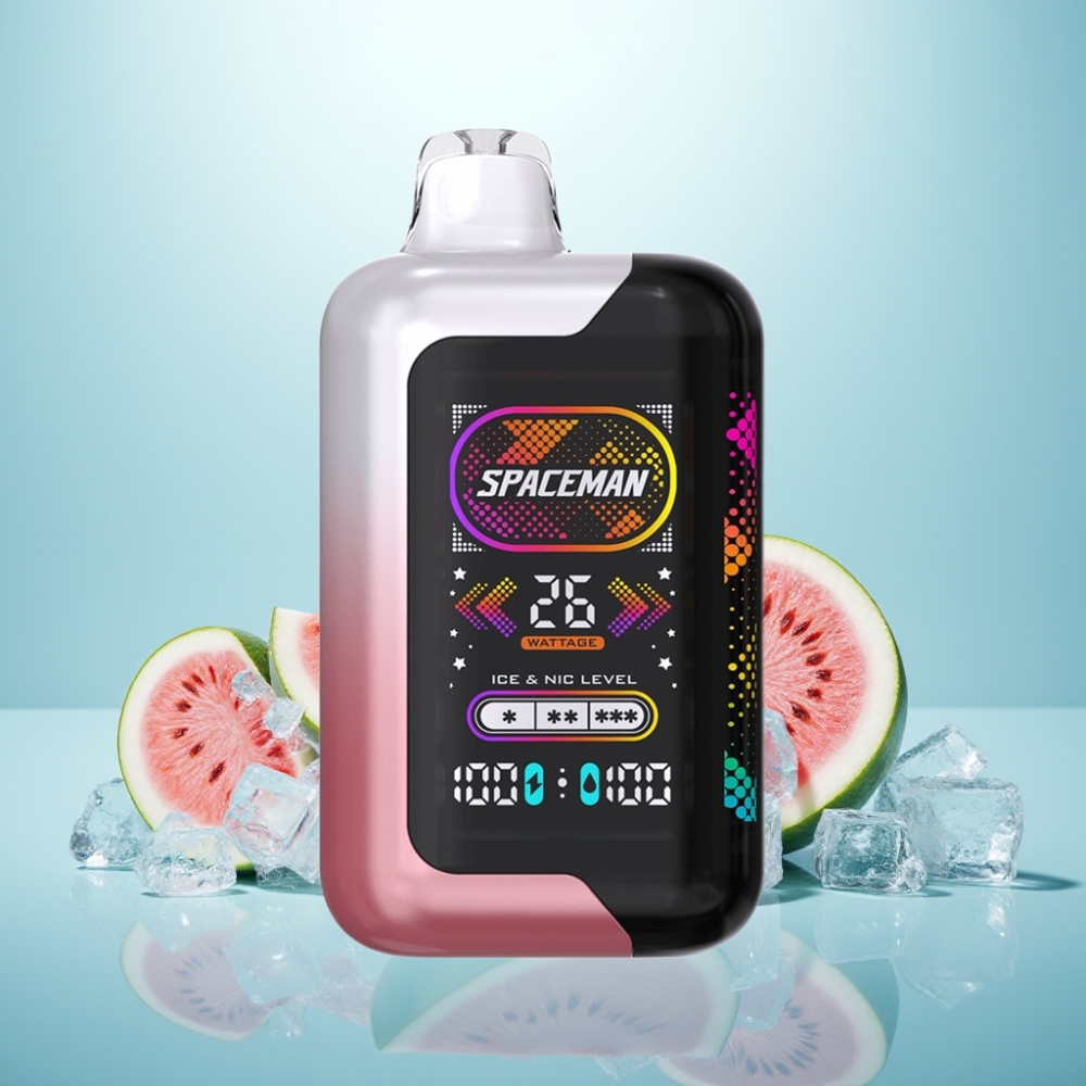 SMOK Spaceman SP40000 Zero נִיקוֹטִין חד פעמי 40000 Puffs 20ml Watermelon Ice 1000mAh 2.28" Screen