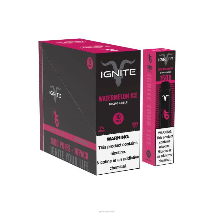IGNITE V15 עט vape 10 חבילה - IGNITE Vape Sales X4T8106 קרח אבטיח