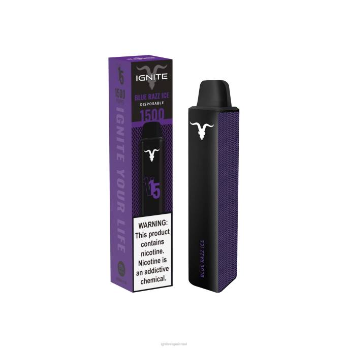 IGNITE V15 עט vape - IGNITE Vape Reviews X4T8107 קרח כחול razz