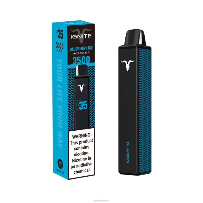 IGNITE V35 עט vape - IGNITE Disposable Vape X4T8130 קרח אוכמניות