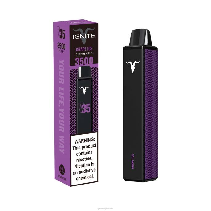 IGNITE V35 עט vape - IGNITE Vapes X4T8133 קרח ענבים