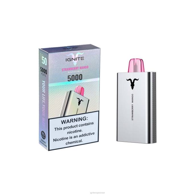 IGNITE V50 עט vape - IGNITE Disposable Vape X4T8160 מנגו תות