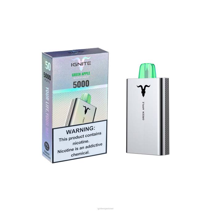 IGNITE V50 עט vape - IGNITE Vape Reviews X4T8157 תפוח ירוק