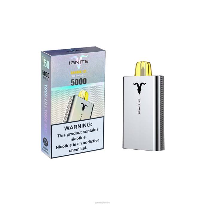 IGNITE V50 עט vape - IGNITE Vapes X4T8153 קרח בננה