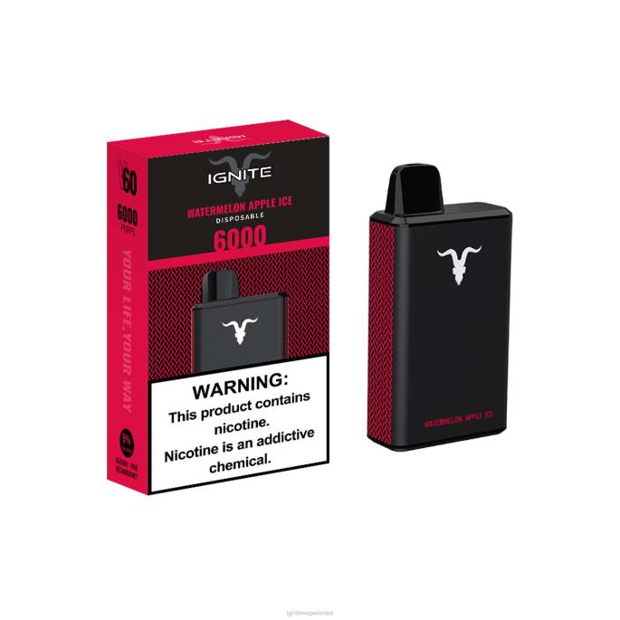 IGNITE V60 עט vape - Best IGNITE Vape Flavor X4T839 קרח תפוח אבטיח