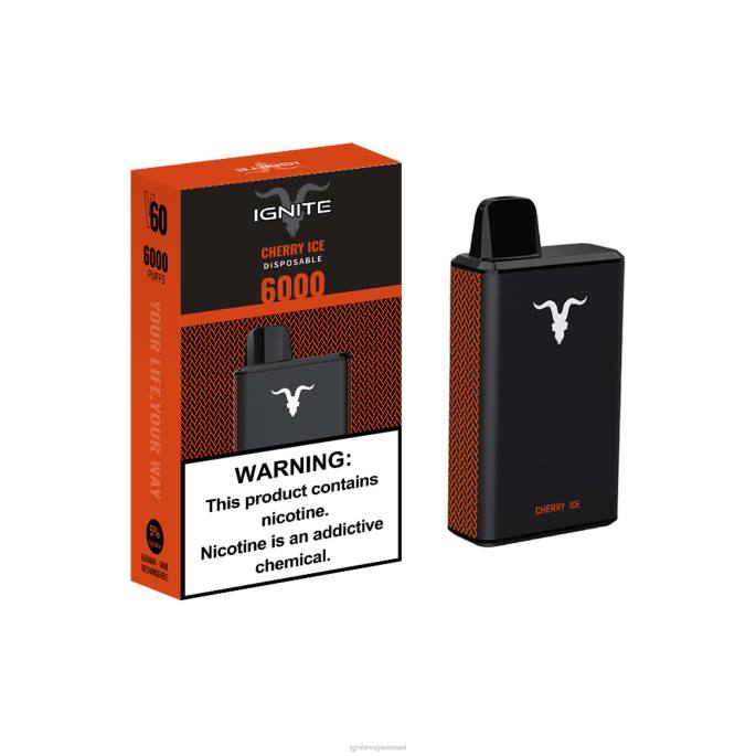 IGNITE V60 עט vape - IGNITE Vape Israel X4T831 קרח דובדבן