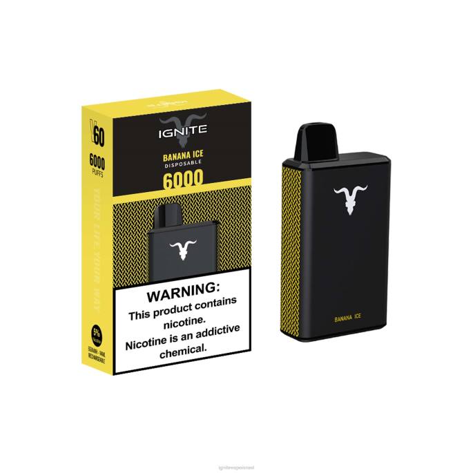 IGNITE V60 עט vape - IGNITE Vape Jerusalem X4T82 קרח בננה