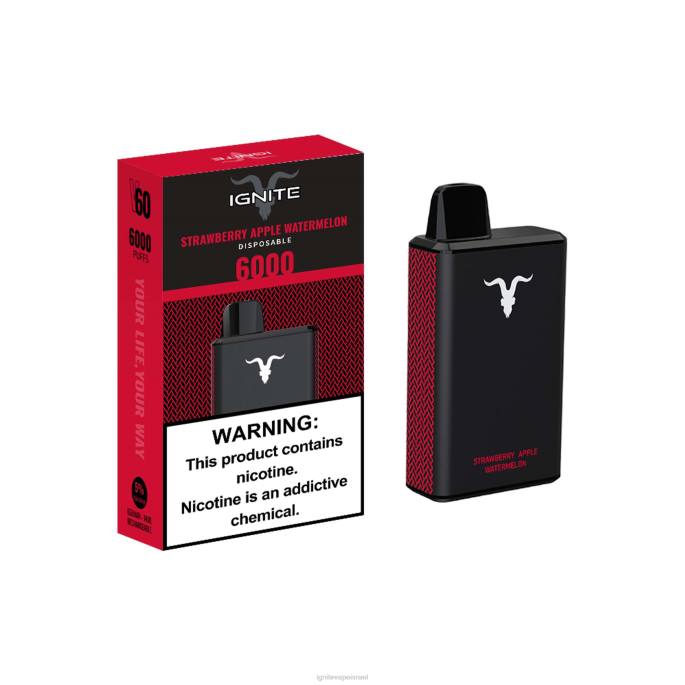 IGNITE V60 עט vape - IGNITE Vape Sales X4T836 אבטיח תפוח תות