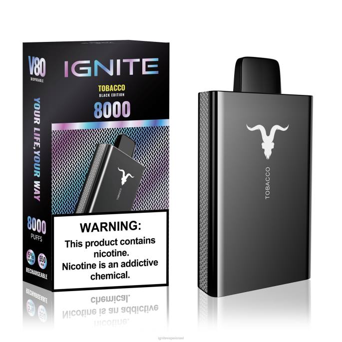 IGNITE V80 עט vape - IGNITE Vapes X4T83 טַבָּק