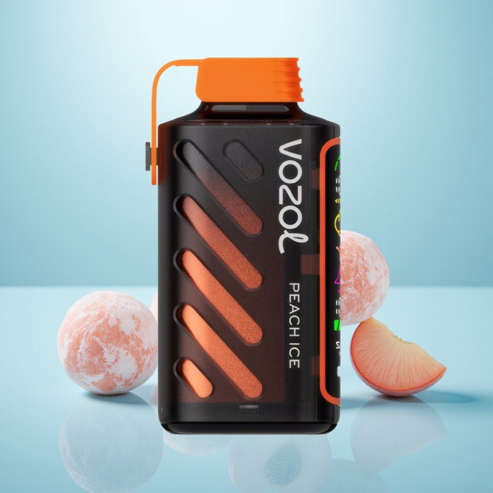 VOZOL Gear Power 20000 Puffs Dual Mesh Coil Full Screen Display אפרסק קרח