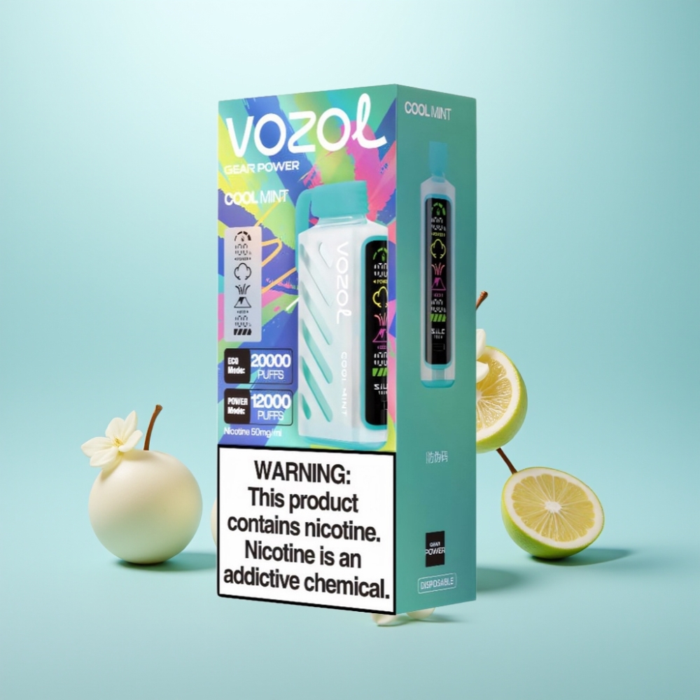 VOZOL Gear Power 20000 Puffs Vape חד פעמי נענע קרירה S.i.L.C. Tech Dual Mesh Coil Full Screen Display