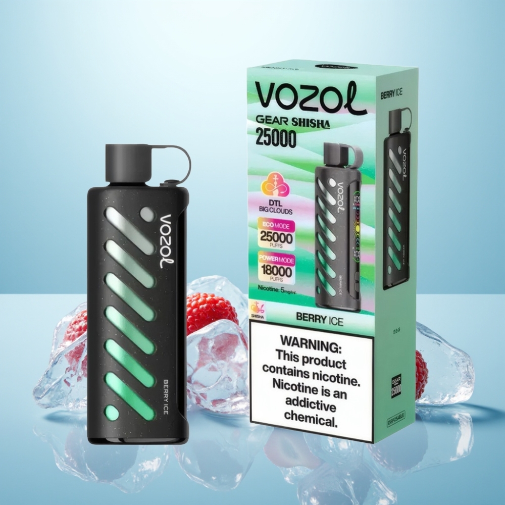 VOZOL Gear Shisha 25000 Puffs Dual Mesh Berry Ice 1000mAh 5mg/ml S.i.L.C Tech