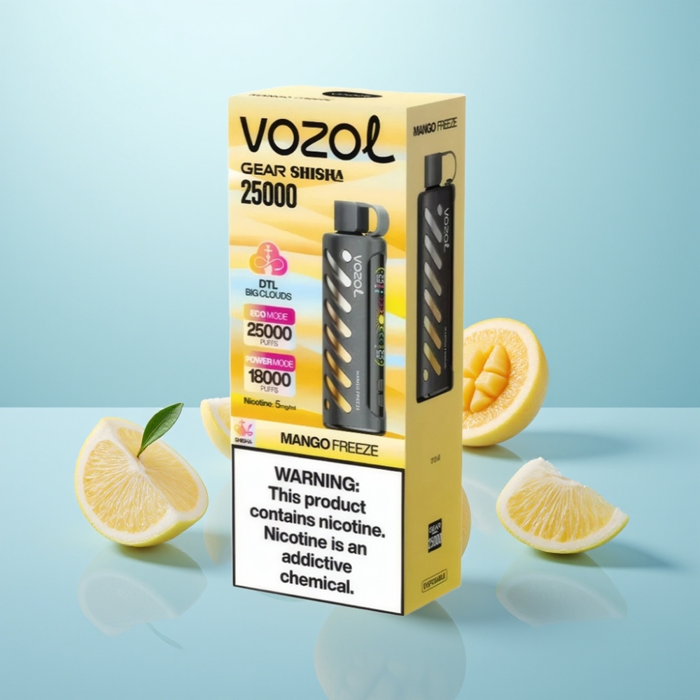VOZOL Gear Shisha 25000 Puffs S.i.L.C Tech Dual Mesh מנגו פריז
