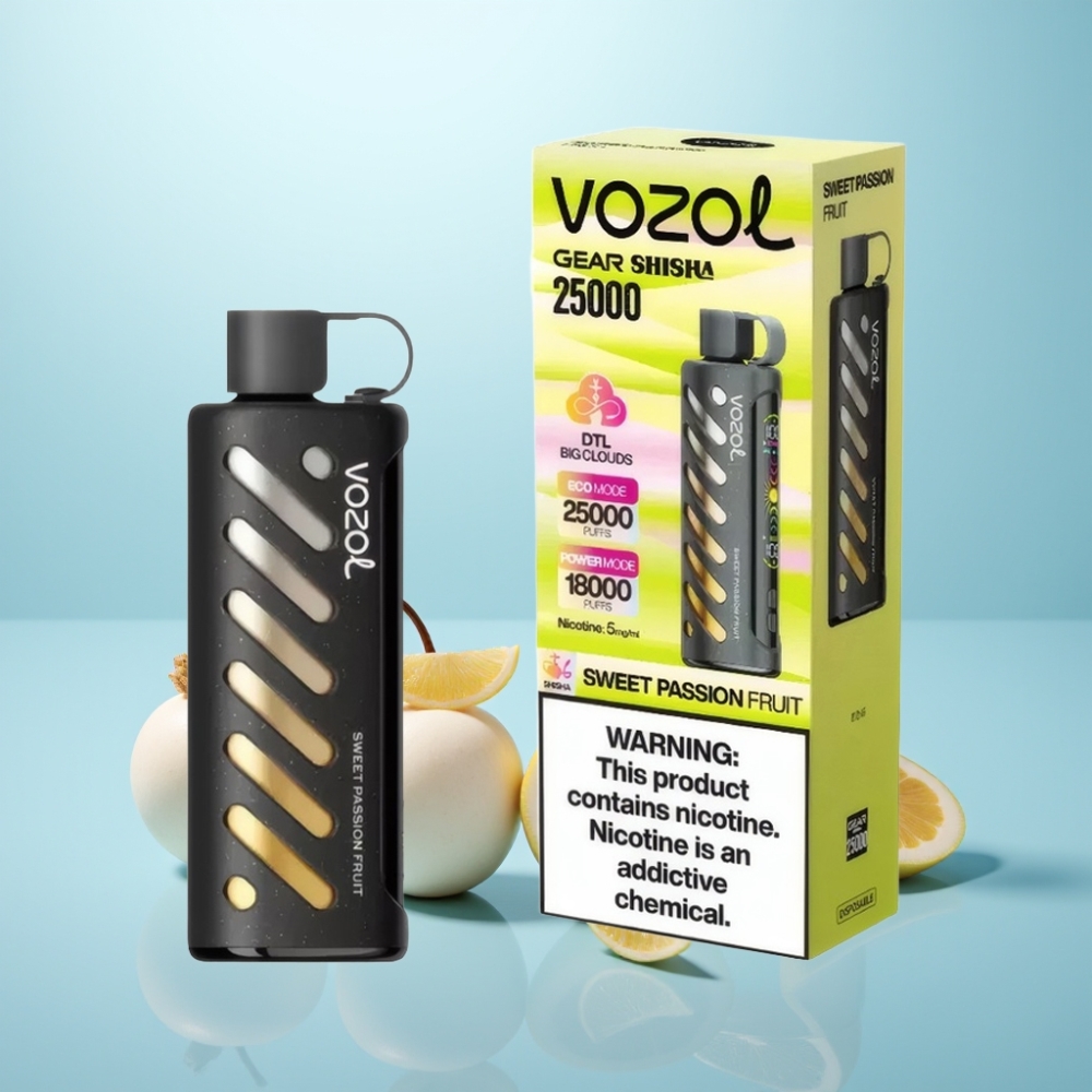 VOZOL Gear Shisha 25000 Puffs Sweet Passion Fruit 5mg/ml 1000mAh Dual Mesh