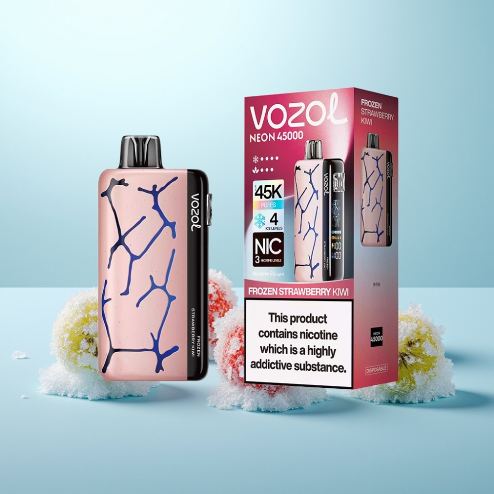 Vozol Neon 45K 45000 Puffs Vape חד פעמי תות קפוא קיווי סוללה נטענת 800mAh