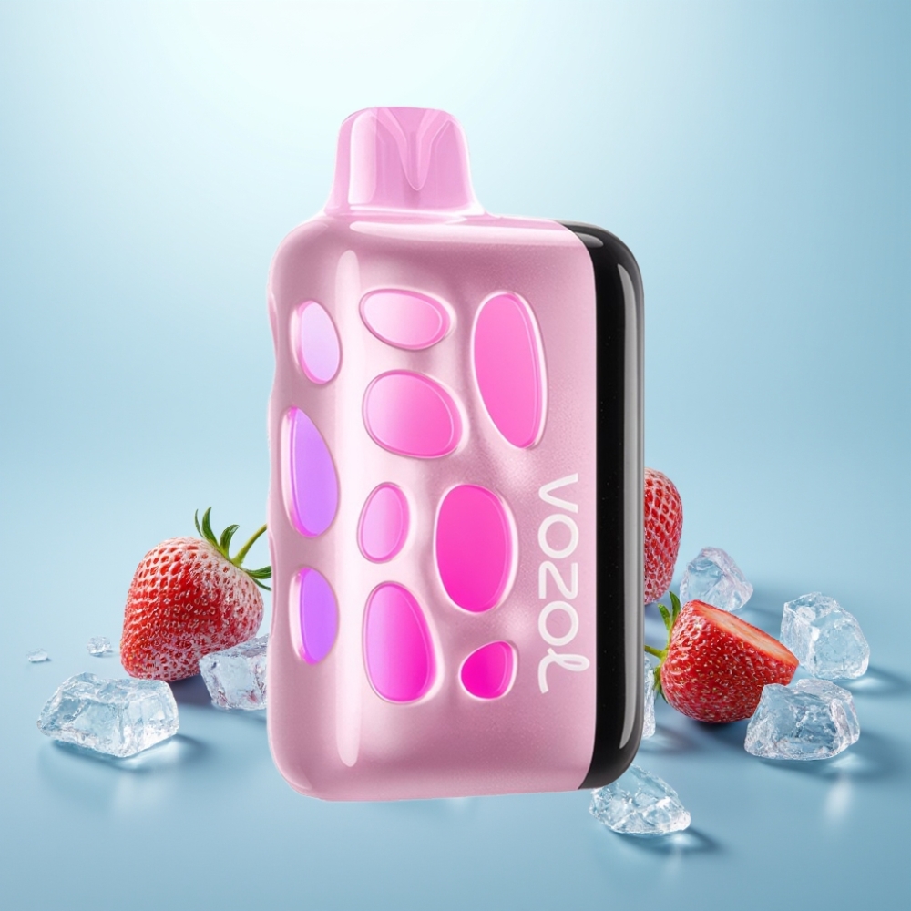 VOZOL RAVE 40000 Vape חד פעמי 270 Degrees Vibrant Glow Strawberry Ice Eclipse Animation 1000mAh