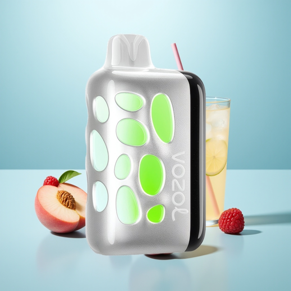 VOZOL RAVE 40000 Vape חד פעמי Peach Raspberry Lemonade - Beat-Synced Party Mode, 270° Vibrant Glow, 1000mAh