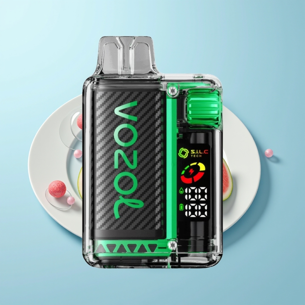 VOZOL Vista 20000 Puffs מתחלף OLED S.i.L.C Tech Dual Mesh מתכוונן 6 רמות אבטיח מסטיק בועות